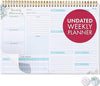 Weekly Undated Planner Notepad 8.5x12" – Ensight 52 Week Calendar & To Do List for Planning with Easy Tear off Sheets – Used for Goal, Schedule & Habit Tracking