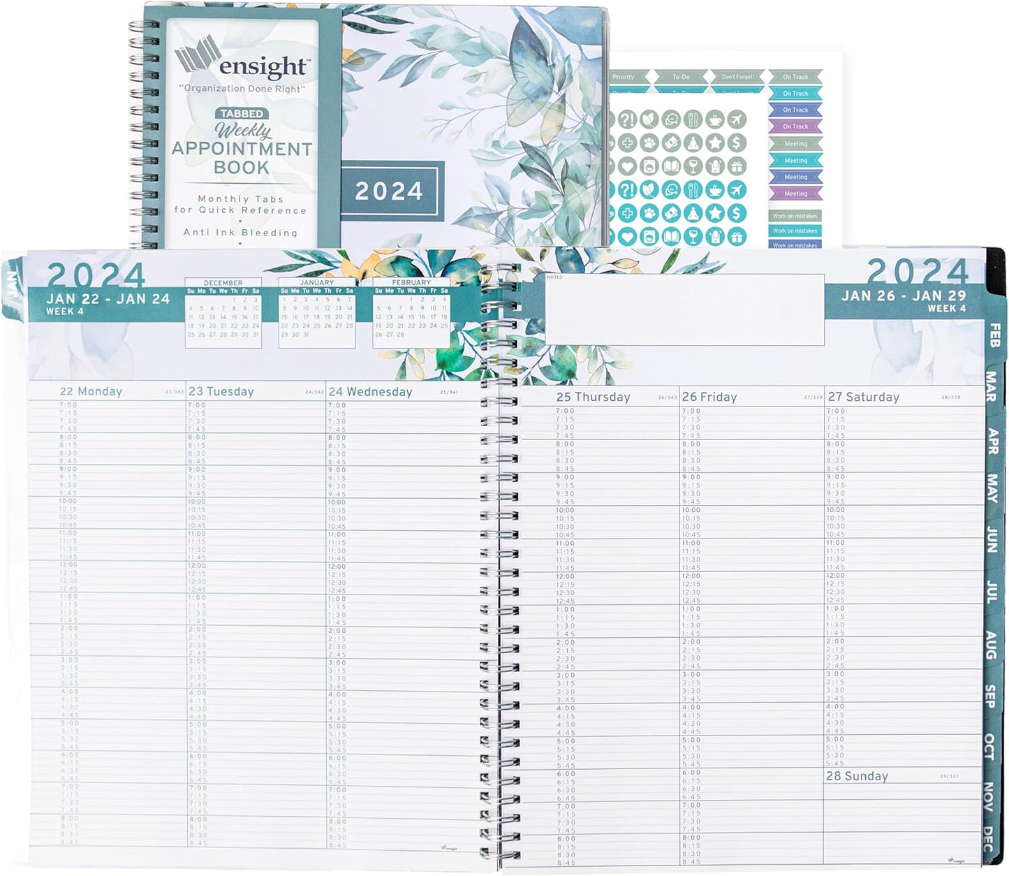 2024 Ensight Tabbed Appointment Book & Planner