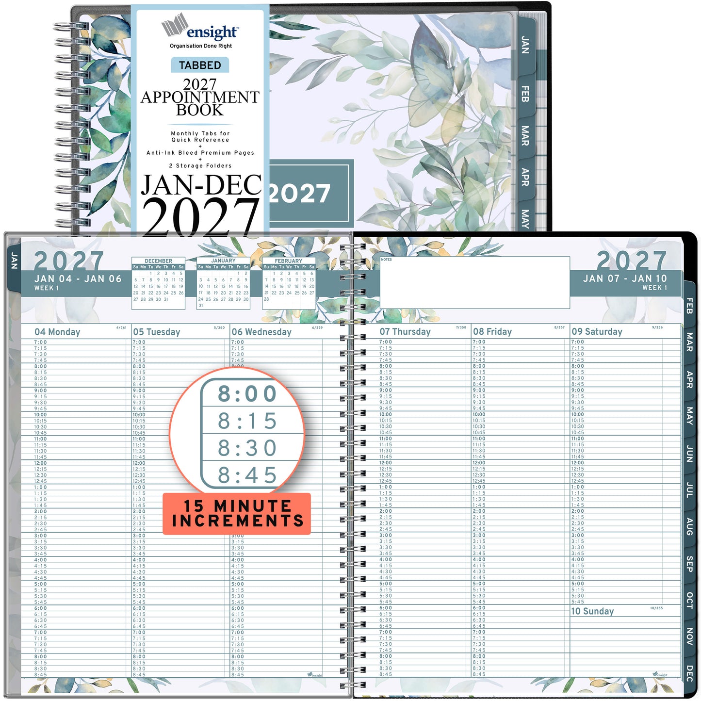 2027 January to December Appointment Book & Planner