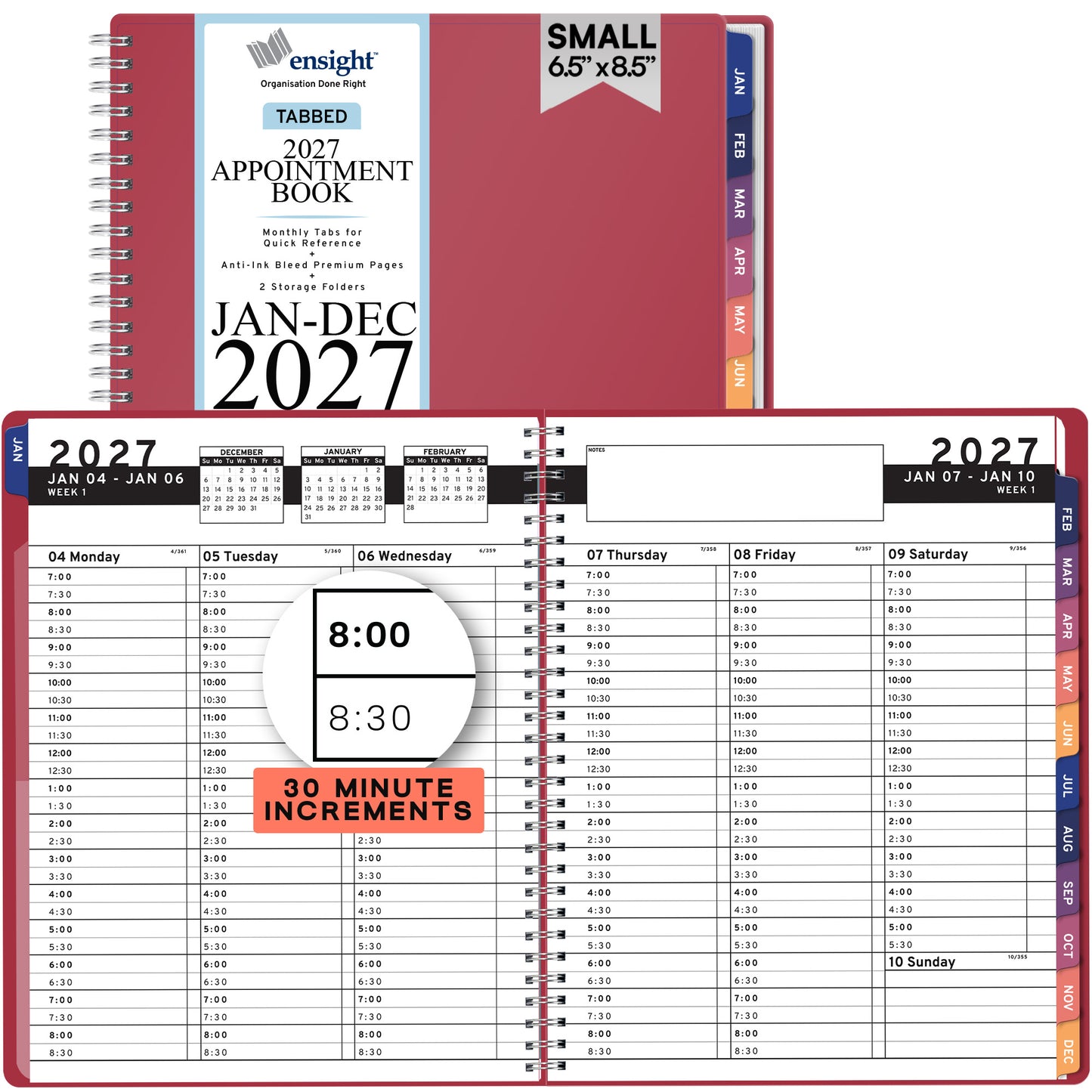 2027 January to December Appointment Book & Planner