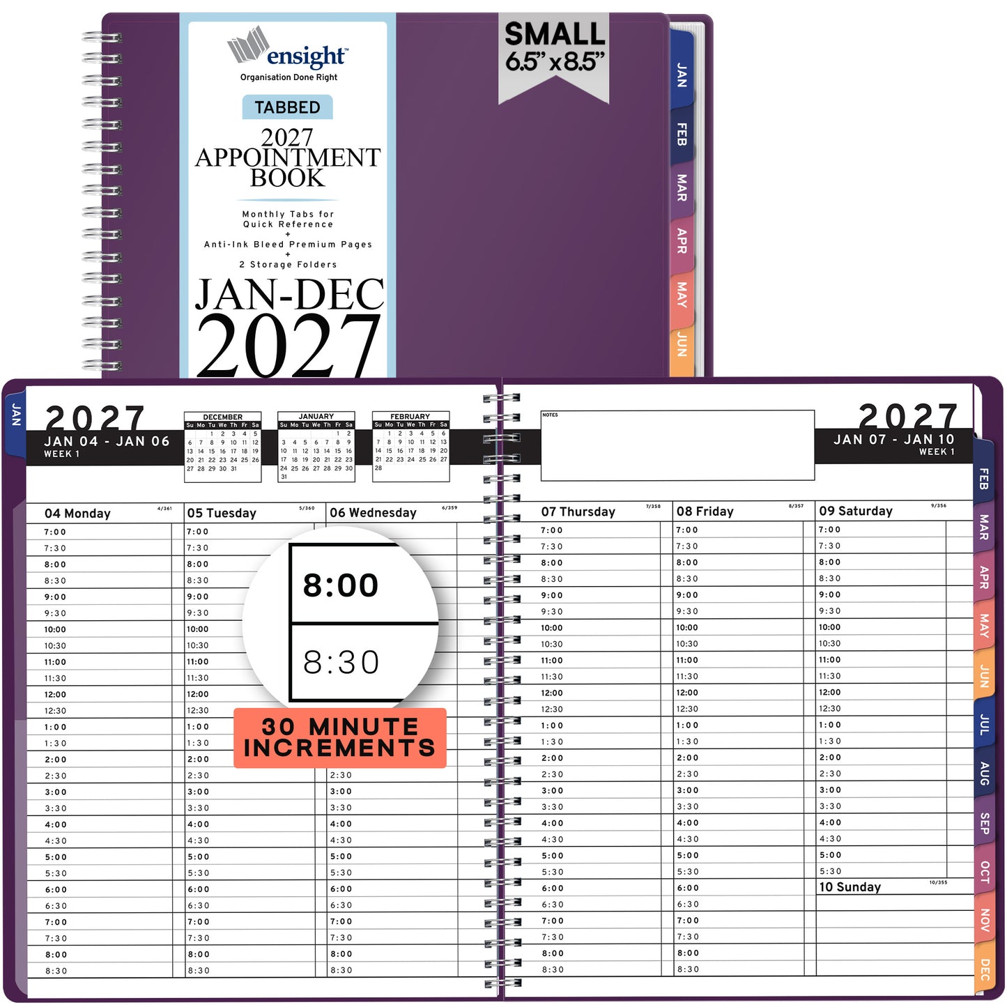 2027 January to December Appointment Book & Planner