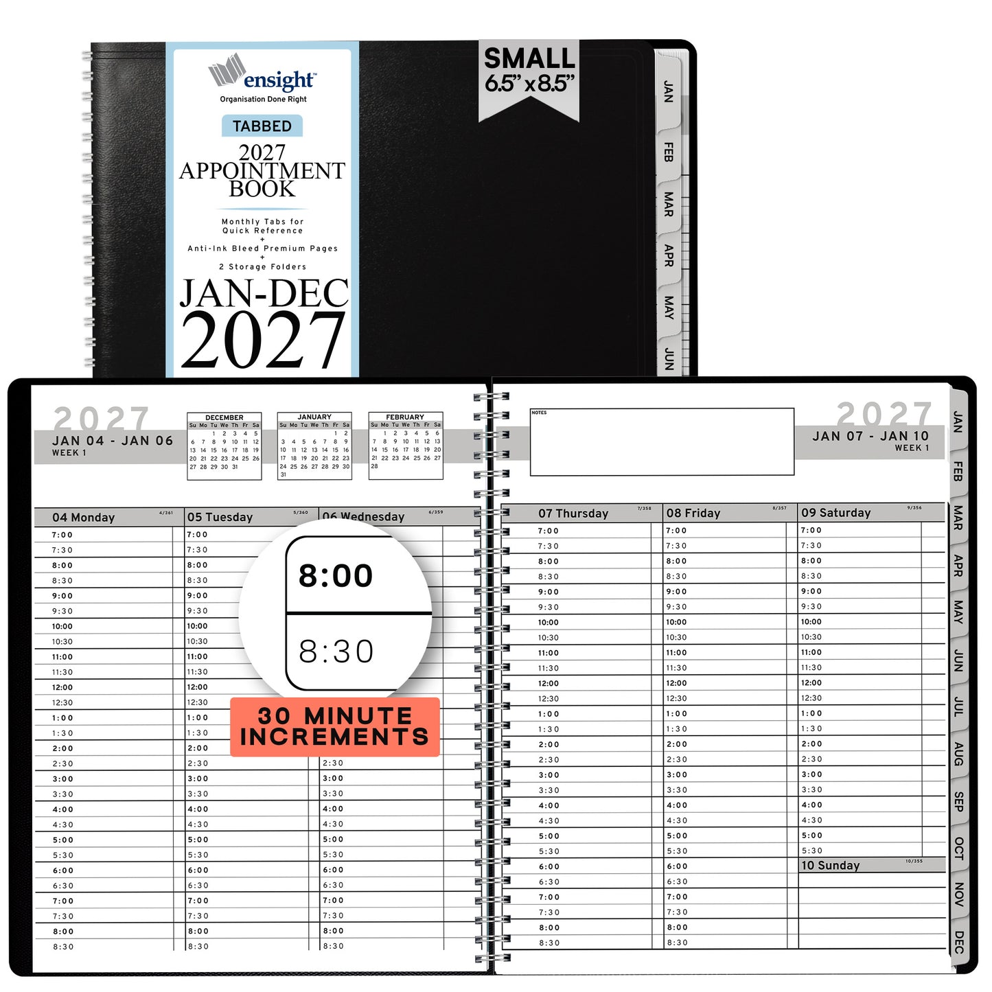 2027 January to December Appointment Book & Planner