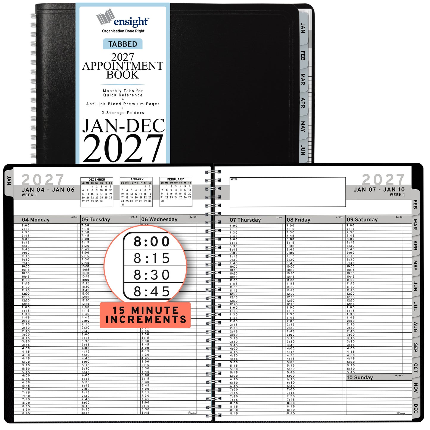 2027 January to December Appointment Book & Planner