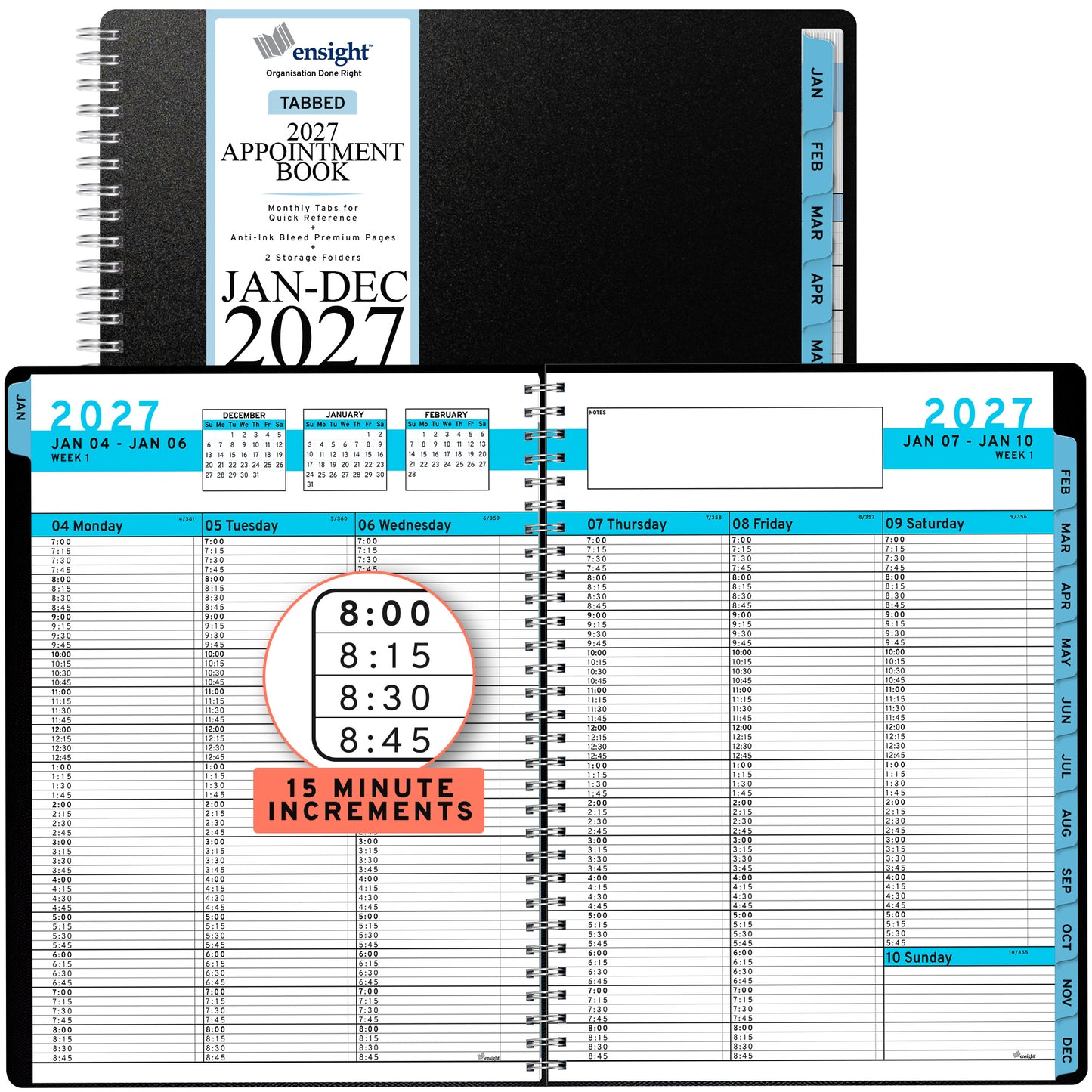 2027 January to December Appointment Book & Planner