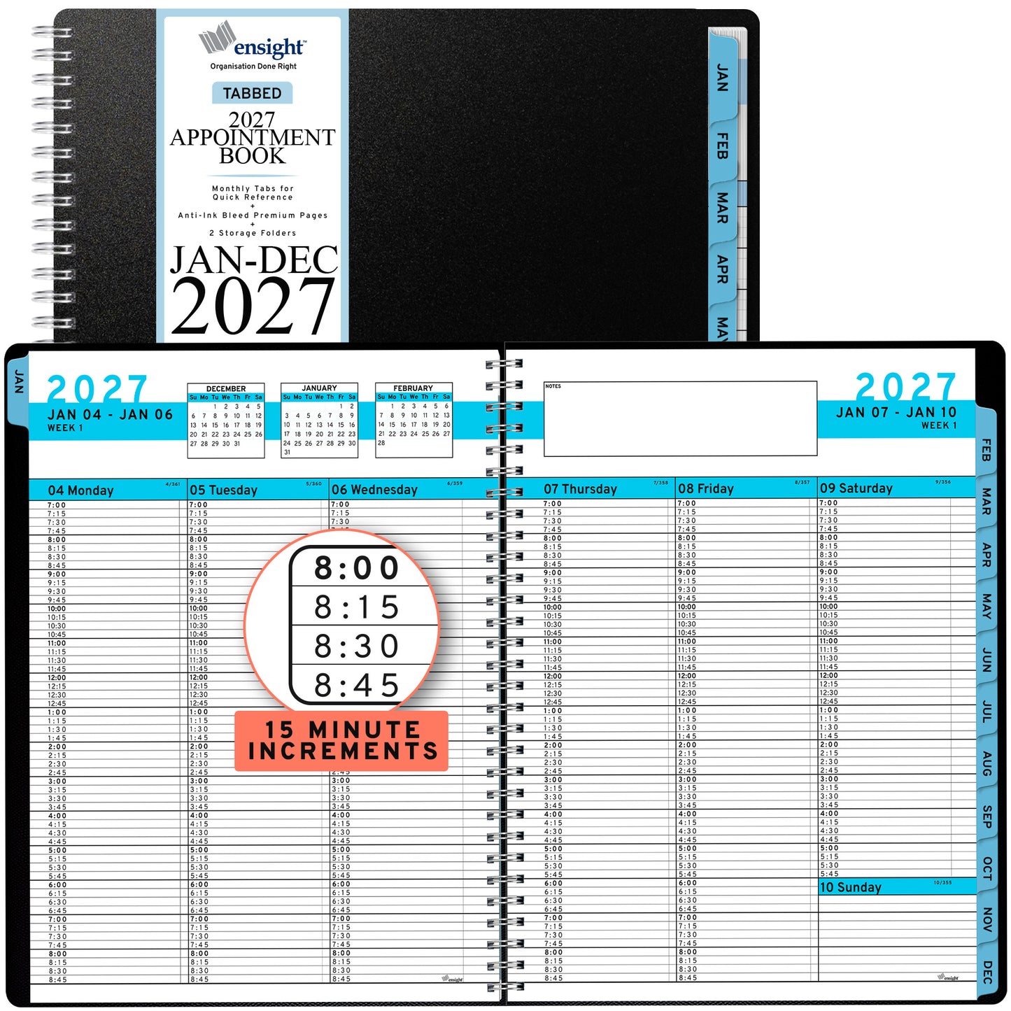 2027 January to December Appointment Book & Planner