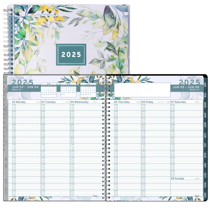 Ensight 2025 Jan-Dec Appointment Book & Planner 6.5in x 8.5in, Large Tabbed Daily Hourly Weekly Academic Planner, Calendar & Schedule Book 15-Minute time Slots, Business & Personal 2025 Jan-Dec