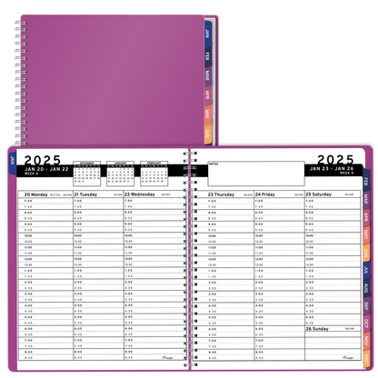 Ensight 2025 Jan-Dec Appointment Book & Planner 6.5in x 8.5in, Large Tabbed Daily Hourly Weekly Academic Planner, Calendar & Schedule Book 15-Minute time Slots, Business & Personal 2025 Jan-Dec