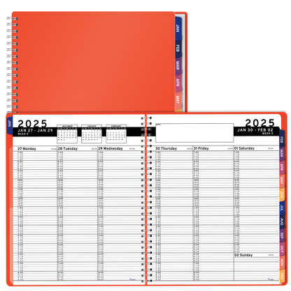 Ensight 2025 Jan-Dec Appointment Book & Planner 8.5in x 11in, Large Tabbed Daily Hourly Weekly Academic Planner, Calendar & Schedule Book 15-Minute time Slots, Business & Personal 2025 Jan-Dec