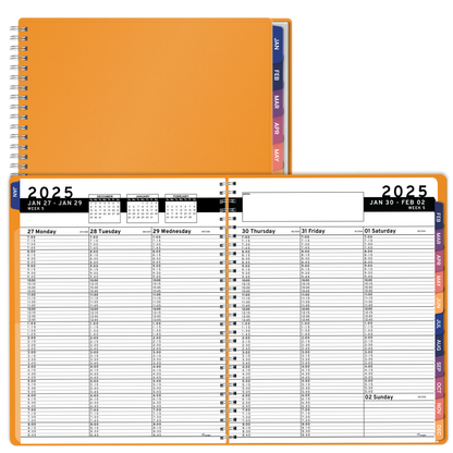 Ensight 2025 Jan-Dec Appointment Book & Planner 8.5in x 11in, Large Tabbed Daily Hourly Weekly Academic Planner, Calendar & Schedule Book 15-Minute time Slots, Business & Personal 2025 Jan-Dec