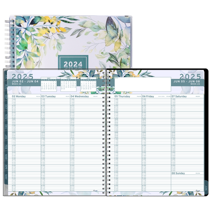 Ensight 2024 - 2025 Appointment Book & Planner - 8.5 x 11 inches, Large Tabbed Daily Hourly Weekly Academic Planner, Calendar & Schedule Book 15-Minute time Slots, Business & Personal July 2024 - June 2025