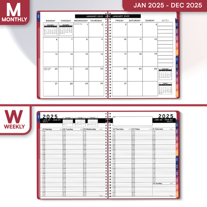 Ensight 2025 Jan-Dec Appointment Book & Planner 8.5in x 11in, Large Tabbed Daily Hourly Weekly Academic Planner, Calendar & Schedule Book 15-Minute time Slots, Business & Personal 2025 Jan-Dec