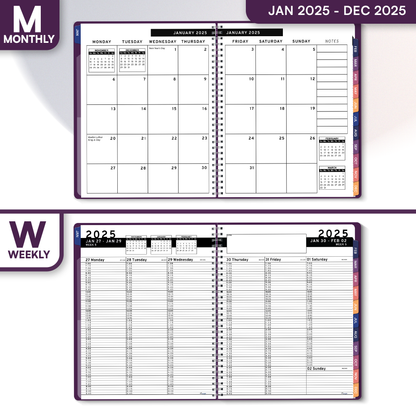 Ensight 2025 Jan-Dec Appointment Book & Planner 8.5in x 11in, Large Tabbed Daily Hourly Weekly Academic Planner, Calendar & Schedule Book 15-Minute time Slots, Business & Personal 2025 Jan-Dec