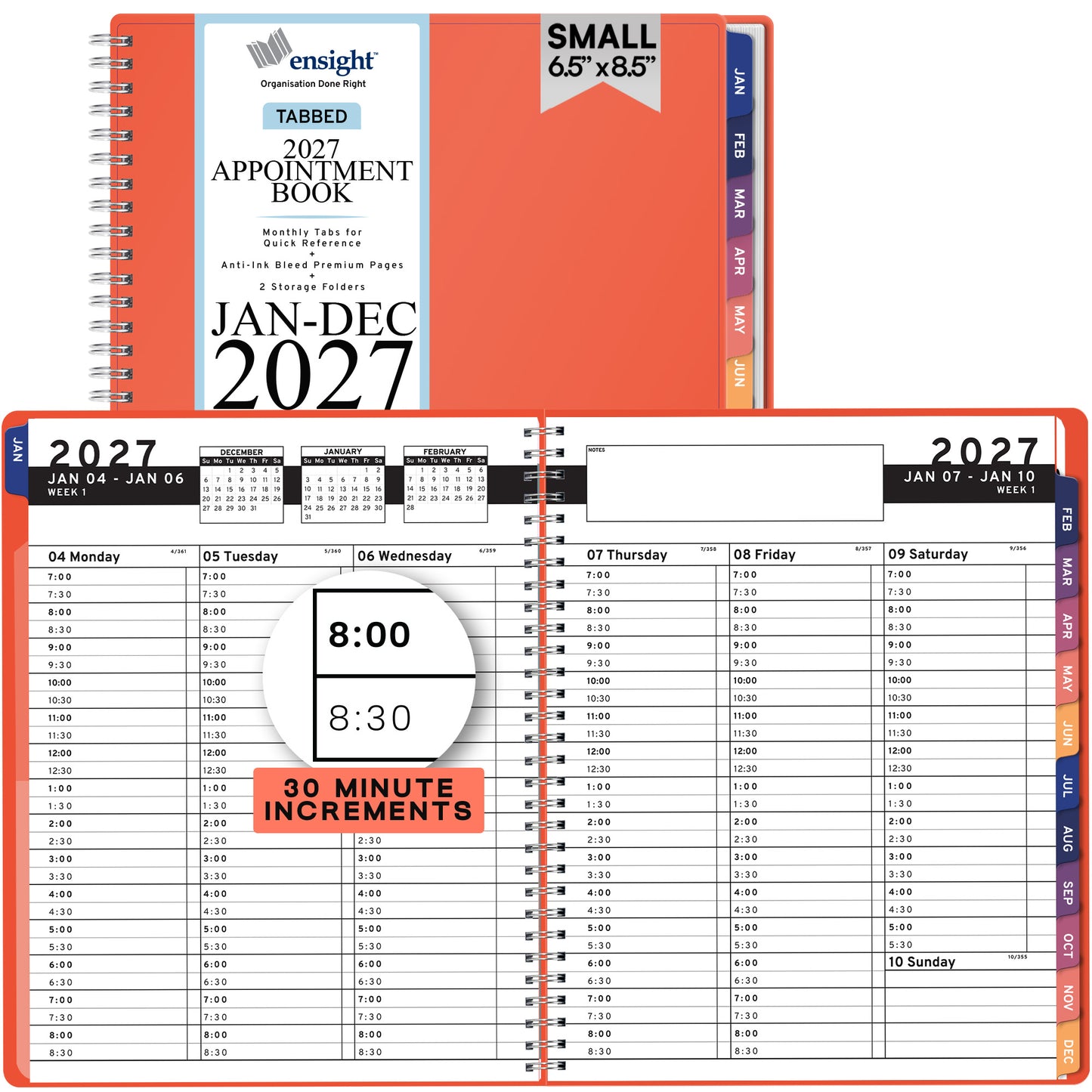 2027 January to December Appointment Book & Planner