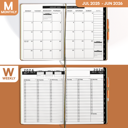 2026 Jan-Dec A4 Leather Appointment Book