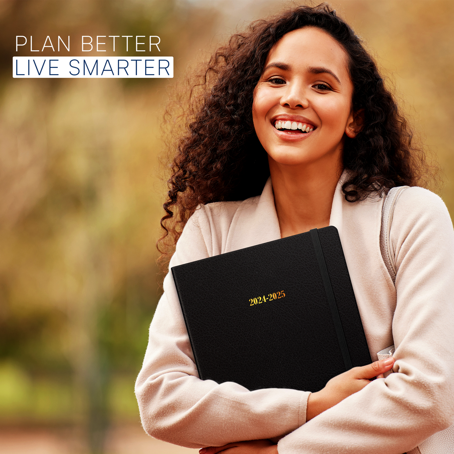 Ensight 2024 - 2025 HARDCOVER Leacather Planner Weekly & Monthly - 8.5x11 Inches - Academic Planner Business Personal or Student - Pen Holder, Bookmark, Notes Pages, Thick Paper, July 2024 - June 2025