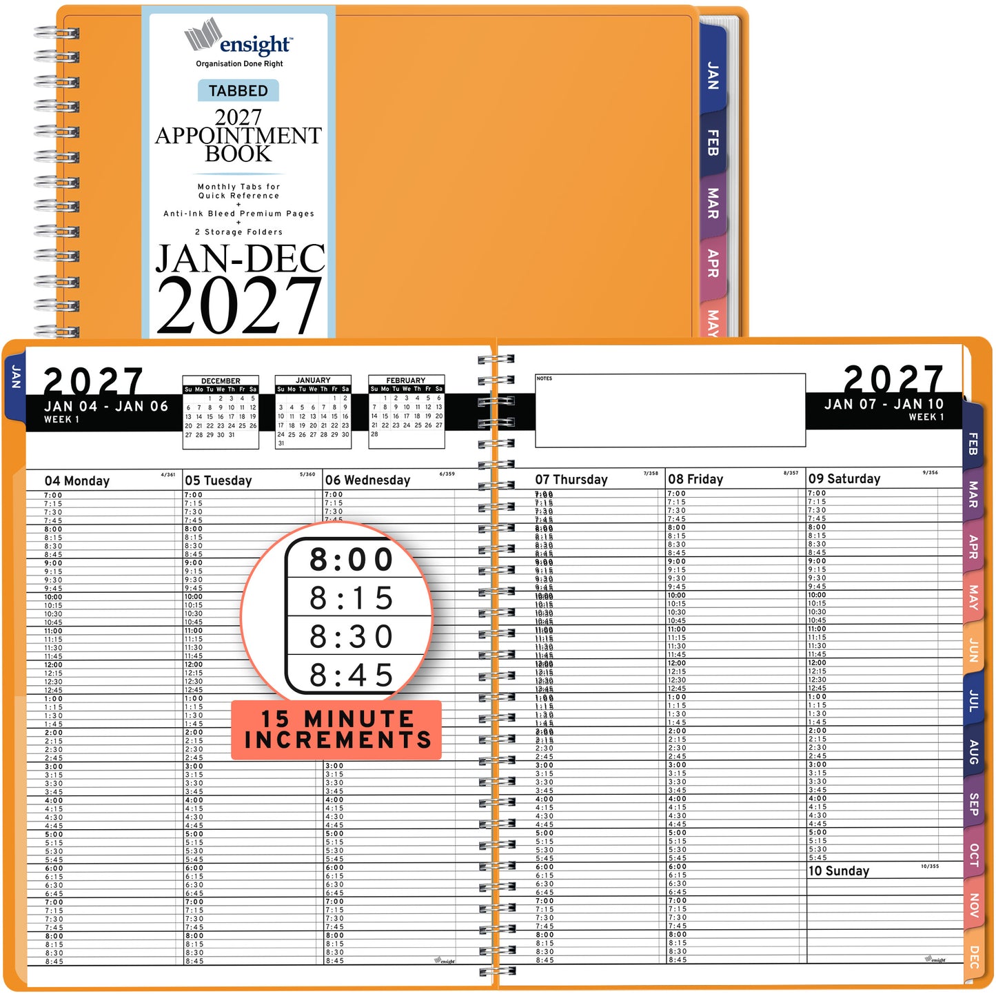 2027 January to December Appointment Book & Planner